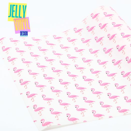 Vinyle Jelly Design - 30 x 135 cm - Flamants rose