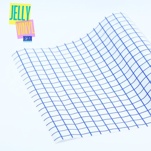 Vinyle Jelly Design - 30 x 135 cm - Grille Bleu