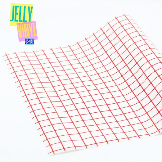 Vinyle Jelly Design - 30 x 135 cm - Grille Rouge