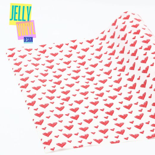 Vinyle Jelly Design - 30 x 135 cm - Coeurs