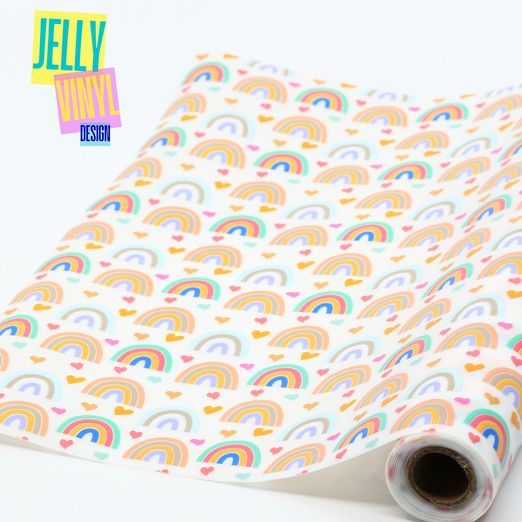 Vinyle Jelly Design - 30 x 135 cm - Arc-en-ciel