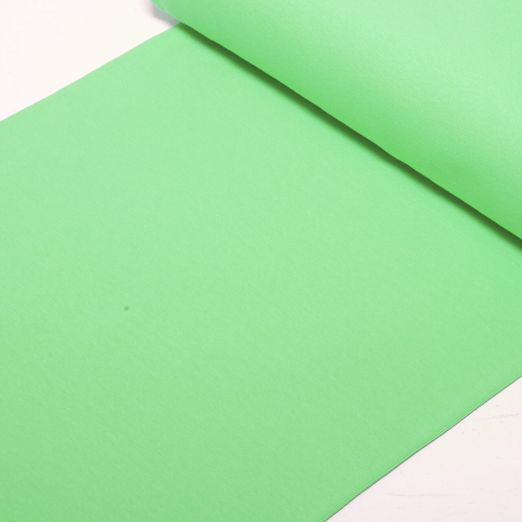Bord-côte bio uni - citron vert clair 085