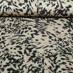 Jersey de viscose - Digital Léopard Abstrait Beige