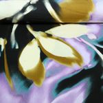 Jersey de viscose - Fleurs pétrole