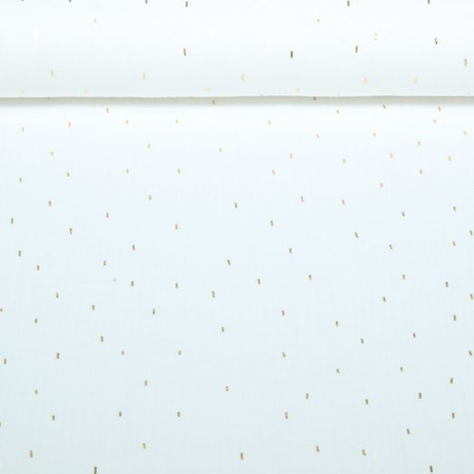 Gaze de coton - Double gaze Ministriche Foilprint Doré