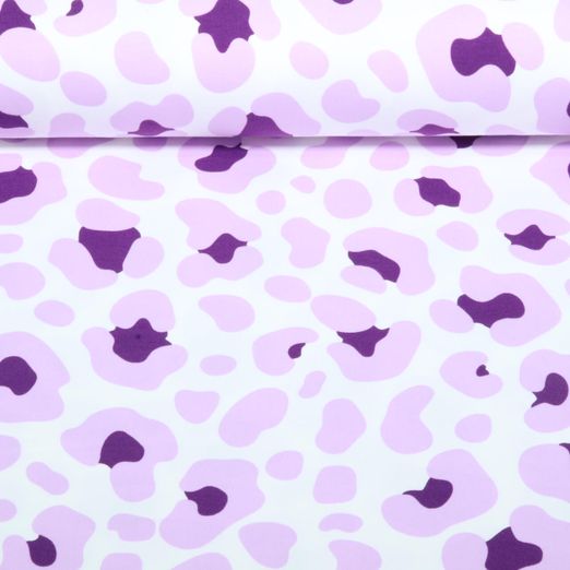 Jersey - Motif léopard multicolore Blanc
