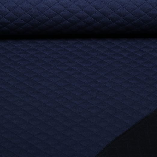 Sweat gaufré viscose - Uni Bleu marine Sweat gaufré viscose - Uni Bleu marine