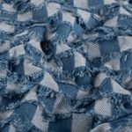Pantalón vaquero jacquard - cuadros usados look azul