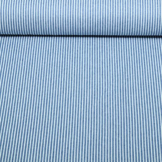 Hosenjeans - Streifen Mittelblau Weiß Hosenjeans - Streifen Mittelblau Weiß