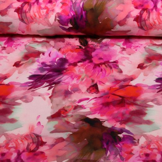 Jersey de viscose - Impression numérique Fuchsia