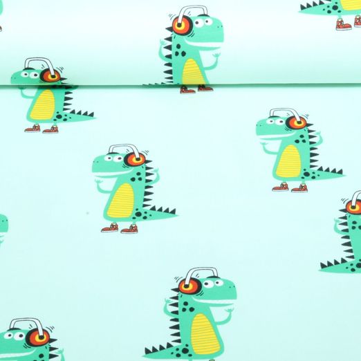 Jersey - Musique Crocodiles Vert menthe Jersey - Musique Crocodiles Vert menthe