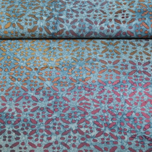 Viscose - Batik fait main Abstrait Bleu Viscose - Batik fait main Abstrait Bleu