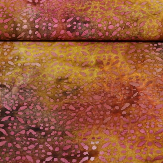 Viscose - Batik fait main Abstrait Orange Viscose - Batik fait main Abstrait Orange