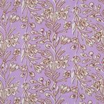 Coton tissé - Imprimé à la main Narcisses Lilas