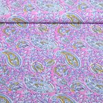 Baumwoll-Webware - Blockdruck Handgefertigt Paisley Rosa