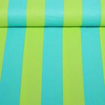 Baumwoll-Cretonne - Blockstreifen Blau Kiwi Baumwoll-Cretonne - Blockstreifen Blau Kiwi