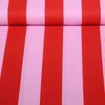 Baumwoll-Cretonne - Blockstreifen Rosa Rot Baumwoll-Cretonne - Blockstreifen Rosa Rot