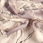 Chiffon - fiori e strisce grigio trasparente