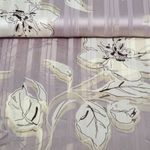 Mousseline - fleurs et rayures Gris Transparent Mousseline - fleurs et rayures Gris Transparent
