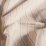 Tissu robes et blouses - Crêpe rayures Beige