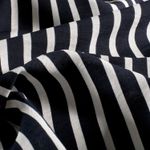 Tissu robes et blouses - Crêpe rayures Bleu marine