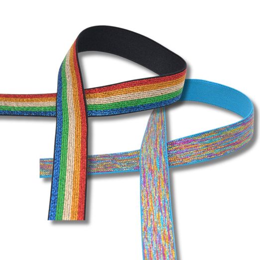 Gummiband Glitzer 25mm - Meterware Gummiband Glitzer 25mm - Meterware