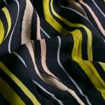 Tissu robes et blouses - Mélange rayures Bleu marine Vert