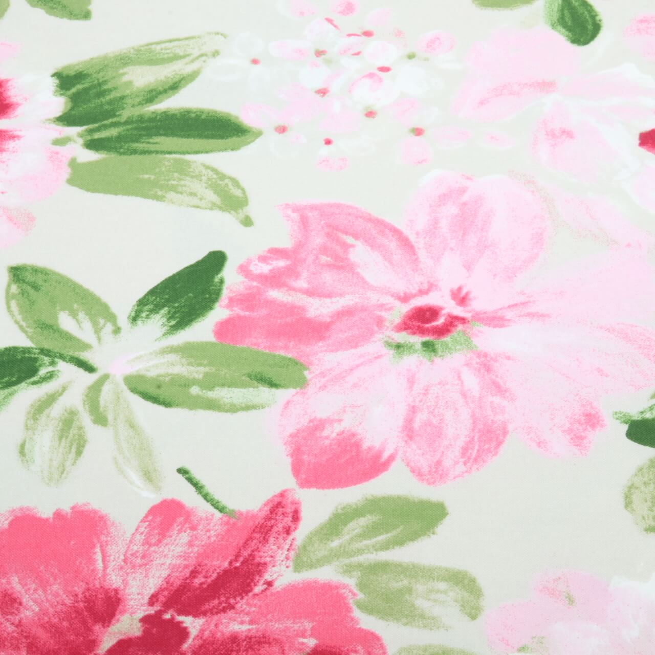 Baumwoll Canvas - Blumen Aquarell Beige-1 Baumwoll Canvas - Blumen Aquarell Beige-1