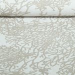 Toile lin - Aspect canevas Corail Beige Toile lin - Aspect canevas Corail Beige