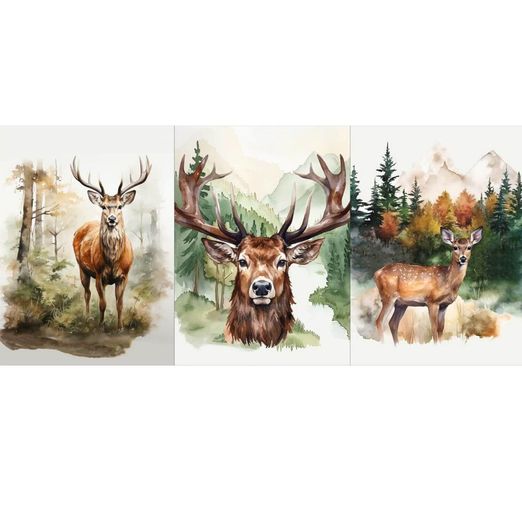 Canvas Panel - Waldtiere Multicolor Canvas Panel - Waldtiere Multicolor