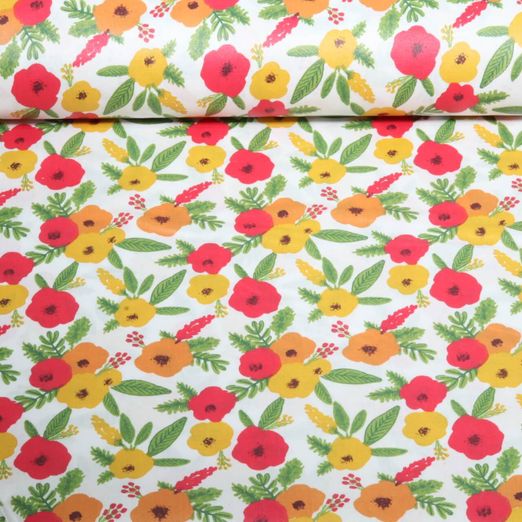 Coton enduit - Multicolore Blanc Coton enduit - Multicolore Blanc