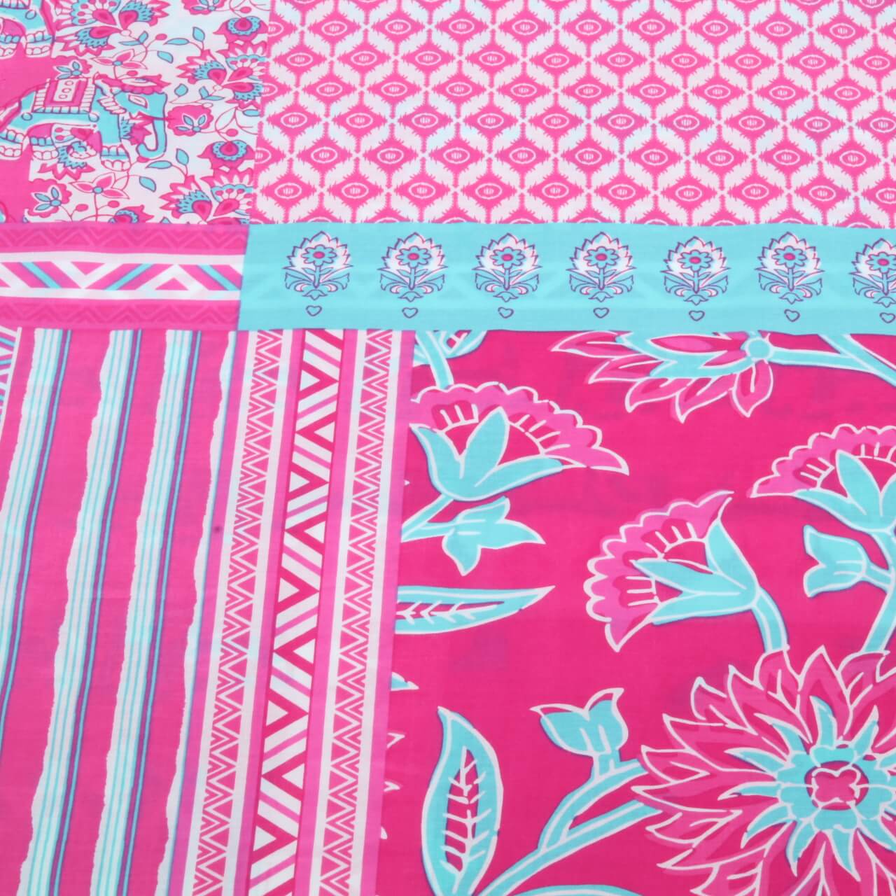 Baumwoll-Voile - Enjoy Kollektion Patchwork Pink-1 Baumwoll-Voile - Enjoy Kollektion Patchwork Pink-1