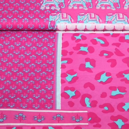 Baumwoll-Voile - Enjoy Kollektion Patchwork Pink Baumwoll-Voile - Enjoy Kollektion Patchwork Pink