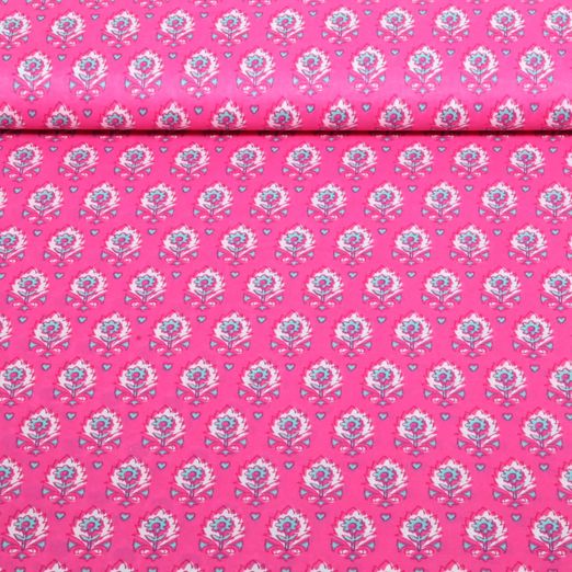 Baumwoll-Voile - Enjoy Kollektion Blumen Pink Baumwoll-Voile - Enjoy Kollektion Blumen Pink