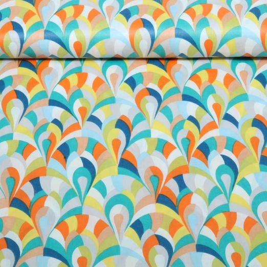 Beschichtete Baumwolle - Tropfen Multicolor Beschichtete Baumwolle - Tropfen Multicolor