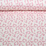 Rippjersey - Leopard Ecru Rosa Rippjersey - Leopard Ecru Rosa