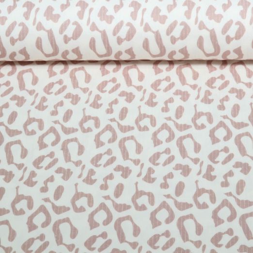 Rippjersey - Leopard Ecru Beige Rippjersey - Leopard Ecru Beige