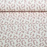 Jersey côtelé - Leopard Ecru Beige Jersey côtelé - Leopard Ecru Beige