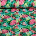 Jersey numérique - Pastèque Vert Rose vif
