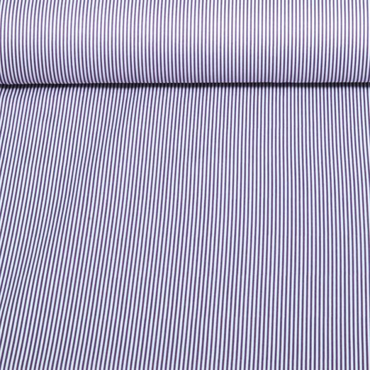 Baumwoll-Popelline - Ministreifen Lila Baumwoll-Popelline - Ministreifen Lila