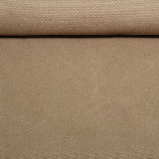 Beschichteter Canvas - Waxed Heavy Uni Nougatbraun