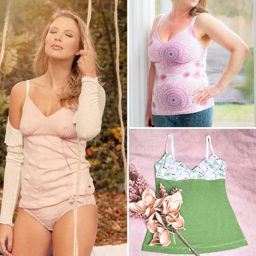 Bustierhemdchen mit Cups - #Camysole - Schnittmuster eBook Bustierhemdchen mit Cups - #Camysole - Schnittmuster eBook