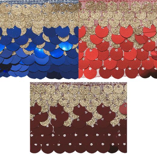 Ruban pailleté 100mm - au mètre Ruban pailleté 100mm - au mètre