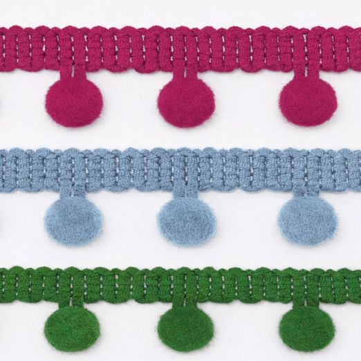 Galon de pompons 15mm - au mètre Galon de pompons 15mm - au mètre