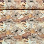 Bambus Viskosejersey - Digital Blüten Aquarell Beige Bambus Viskosejersey - Digital Blüten Aquarell Beige
