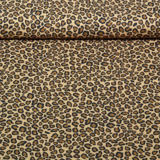 Popeline de viscose - Léopard Caramel Popeline de viscose - Léopard Caramel