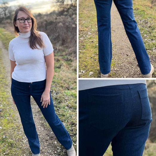 Jeans - Der blaue Pfad Mid Waist Damen Normalgrößen - Schnittmuster eBook Jeans - Der blaue Pfad Mid Waist Damen Normalgrößen - Schnittmuster eBook
