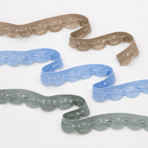 Ruban dentelle élastique 20mm - au mètre Ruban dentelle élastique 20mm - au mètre