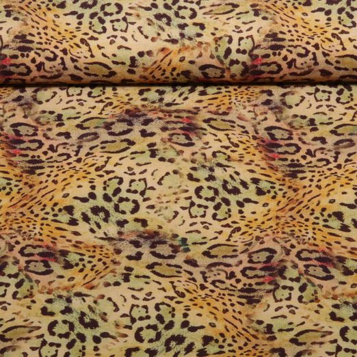 Tissu robes et blouses - Crepe Leo Sable Tissu robes et blouses - Crepe Leo Sable