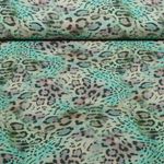 Tissu robes et blouses - Crêpe Léopard Vert clair Tissu robes et blouses - Crêpe Léopard Vert clair